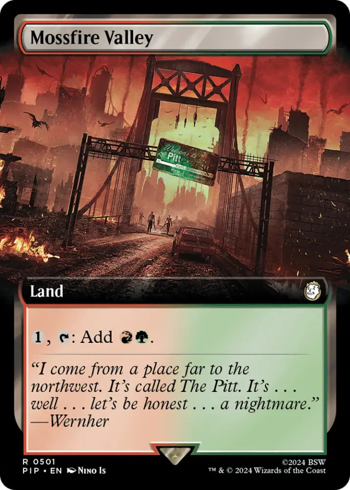 Mossfire Valley (Extended Art) [Fallout] - MTG Single