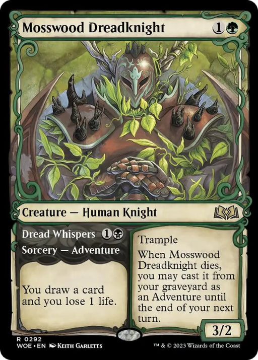 Mosswood Dreadknight // Dread Whispers (Showcase) [Wilds of Eldraine] - MTG Single
