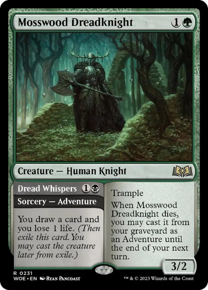 Mosswood Dreadknight // Dread Whispers [Wilds of Eldraine] - MTG Single