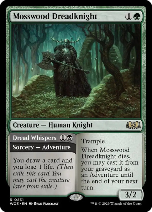 Mosswood Dreadknight // Dread Whispers [Wilds of Eldraine] - MTG Single