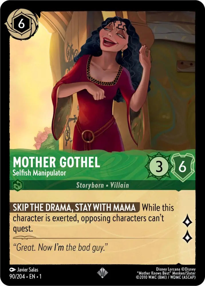 Mother Gothel - Selfish Manipulator (90/204) [The First Chapter] - Lorcana Single