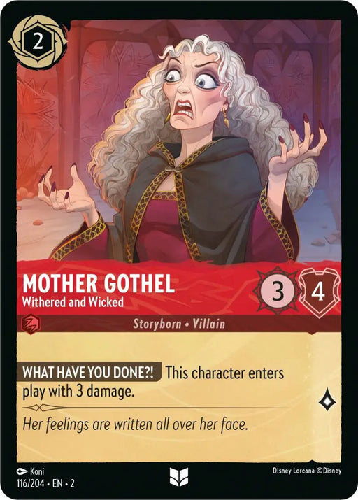 Mother Gothel - Withered and Wicked (116/204) [Rise of the Floodborn] - Lorcana Single