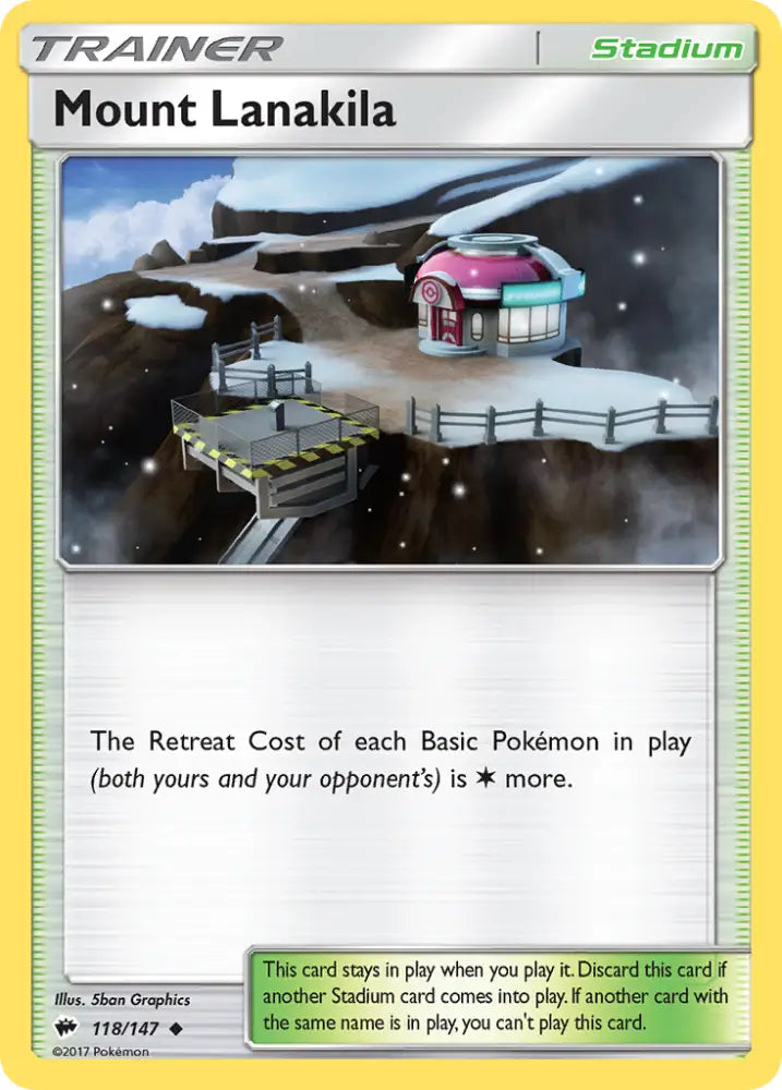 Mount Lanakila (118/147) [Sun & Moon: Burning Shadows] - Pokemon Single