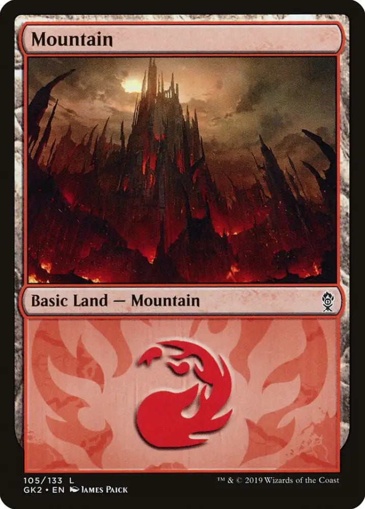 Mountain (105) [Ravnica Allegiance Guild Kit] - MTG Single