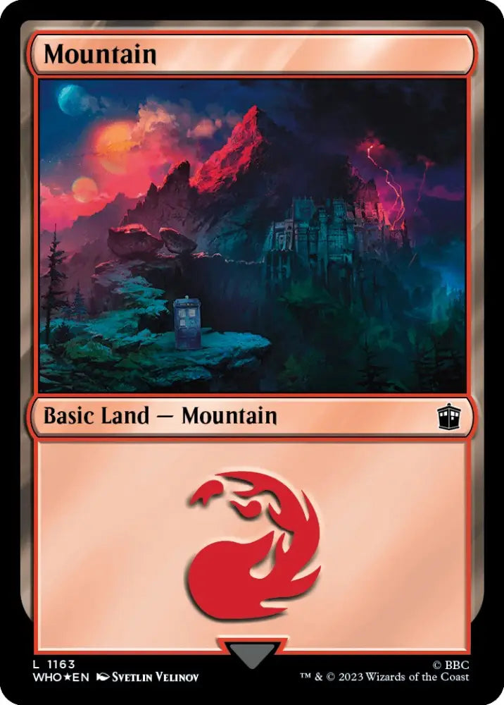 Mountain (1163) (Surge Foil) [Doctor Who] - MTG Single