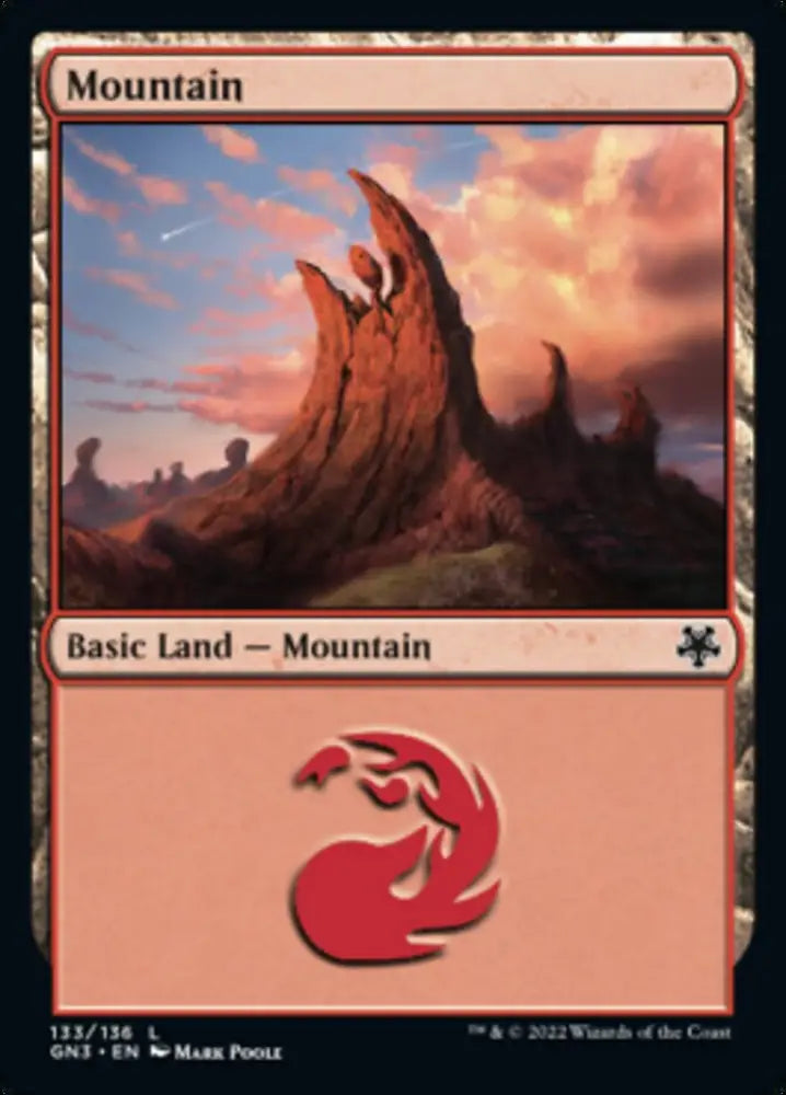 Mountain (133) [Game Night: Free-for-All] - MTG Single