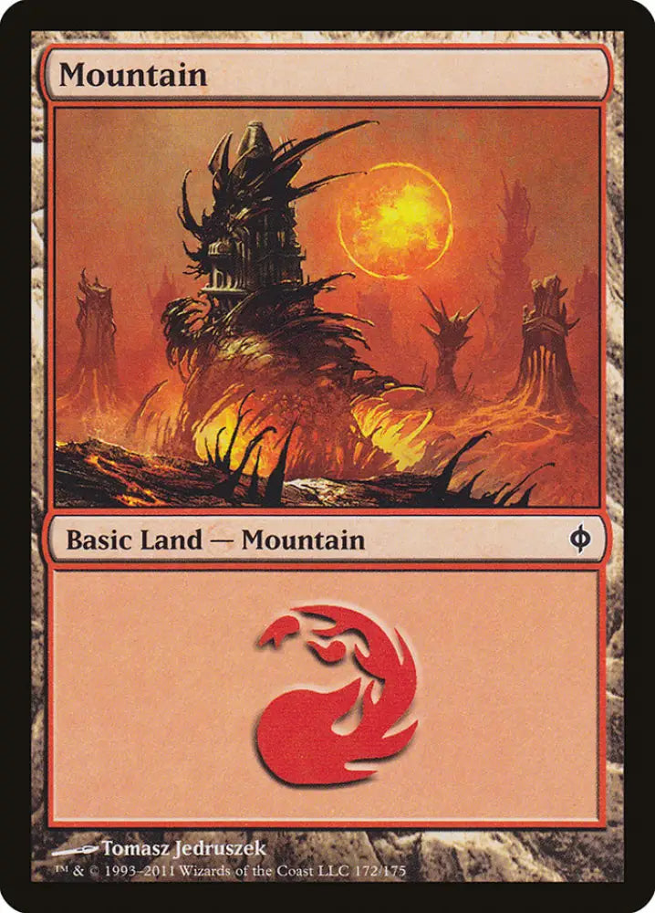 Mountain (172) [New Phyrexia] - MTG Single
