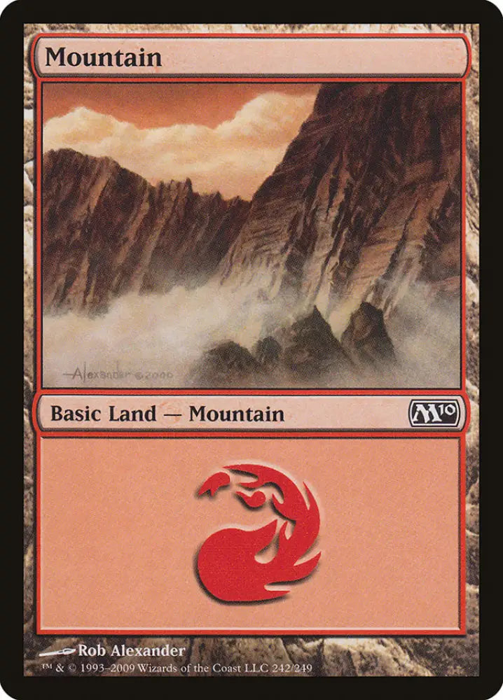 Mountain (242) [Magic 2010] - MTG Single