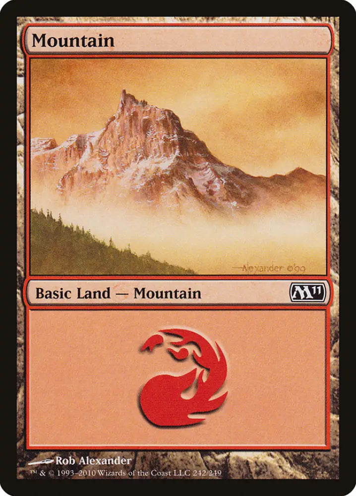 Mountain (242) [Magic 2011] - MTG Single