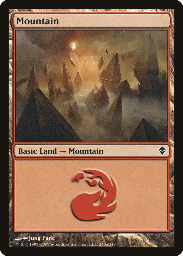 Mountain (243a) [Zendikar] - MTG Single