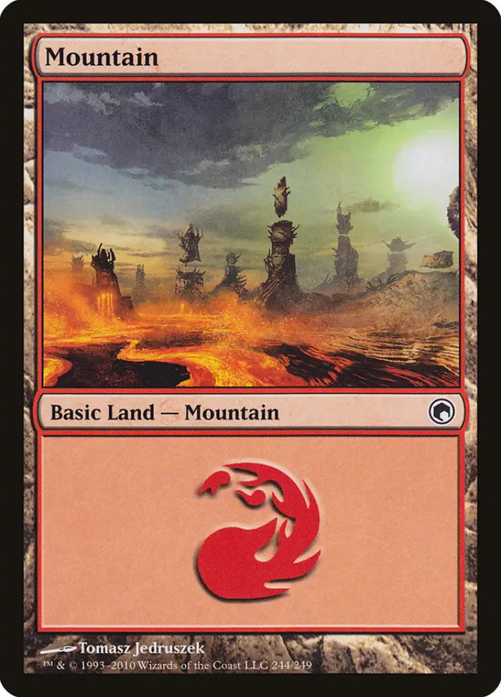 Mountain (244) [Scars of Mirrodin] - MTG Single