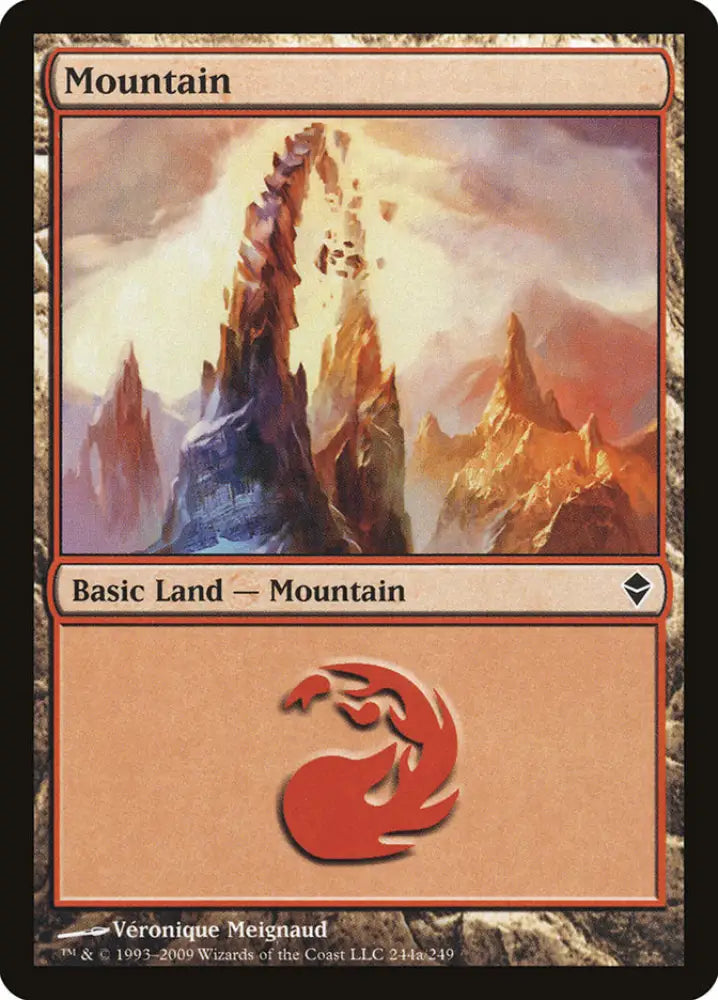 Mountain (244a) [Zendikar] - MTG Single