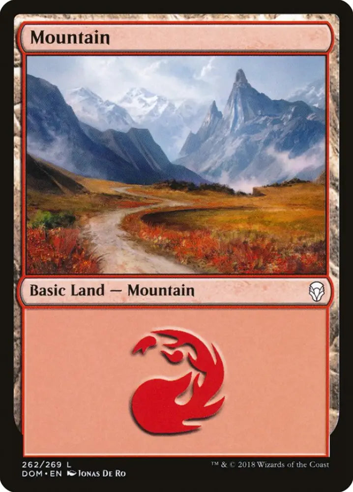 Mountain (262) [Dominaria] - MTG Single