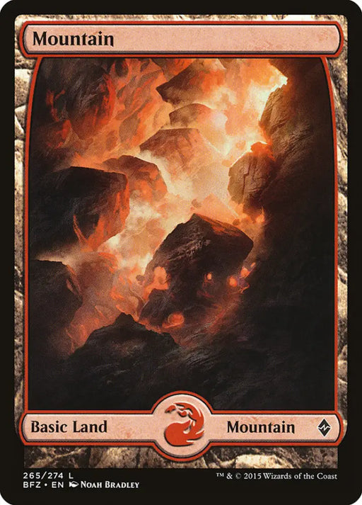 Mountain (265) (Full Art) [Battle for Zendikar] - MTG Single