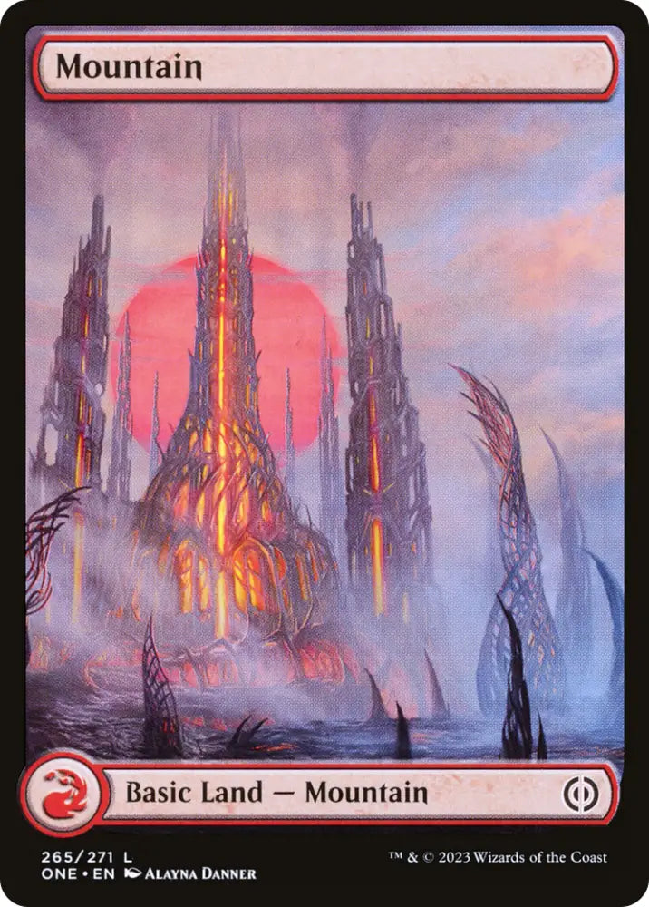 Mountain (265) (Full-Art) [Phyrexia: All Will Be One] - MTG Single