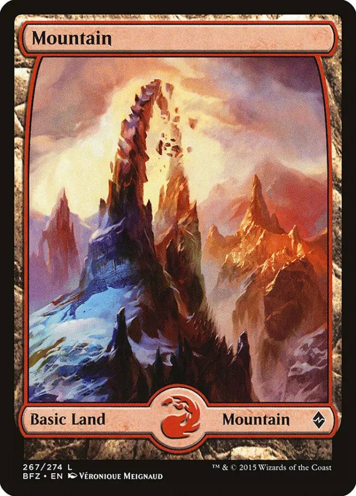 Mountain (267) (Full Art) [Battle for Zendikar] - MTG Single