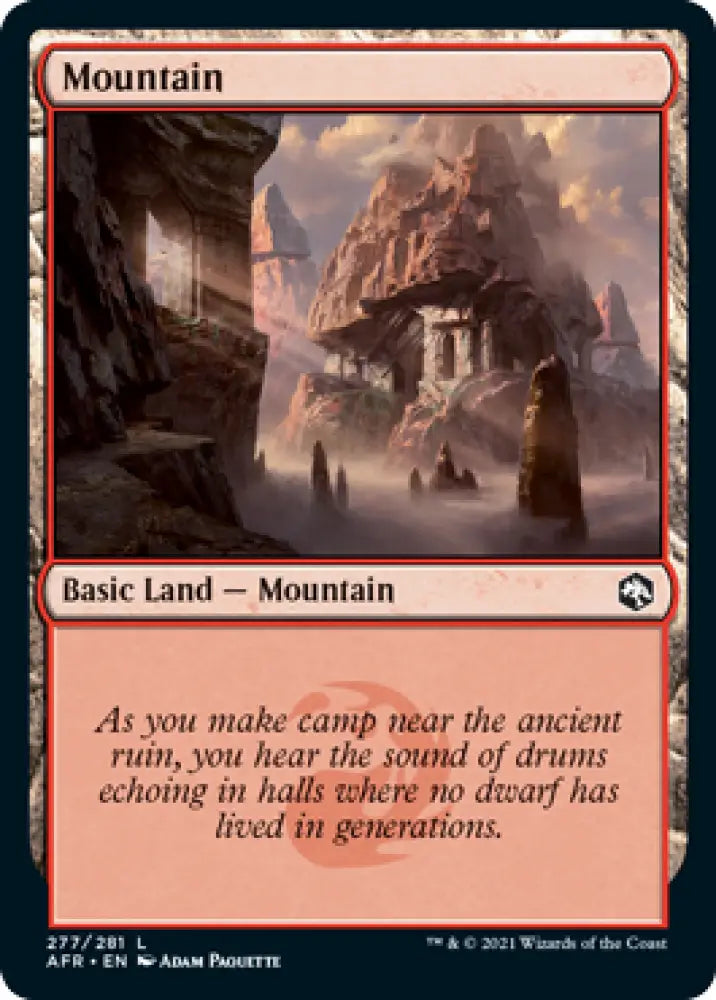 Mountain (277) [Dungeons & Dragons: Adventures in the Forgotten Realms] - MTG Single