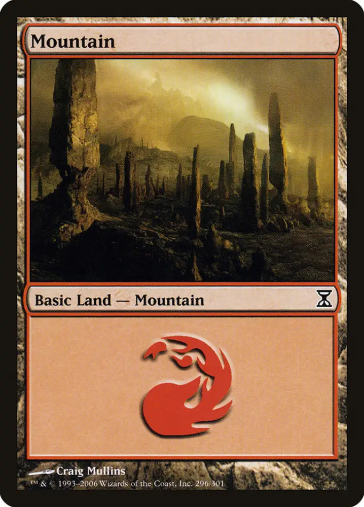 Mountain (296) [Time Spiral] - MTG Single