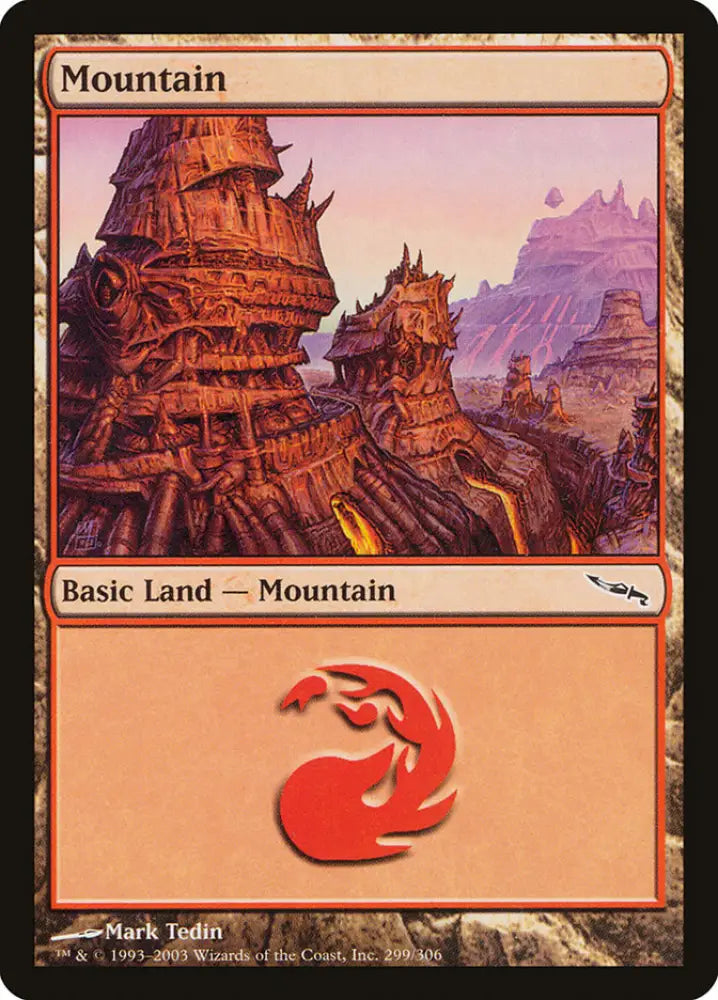 Mountain (299) [Mirrodin] - MTG Single