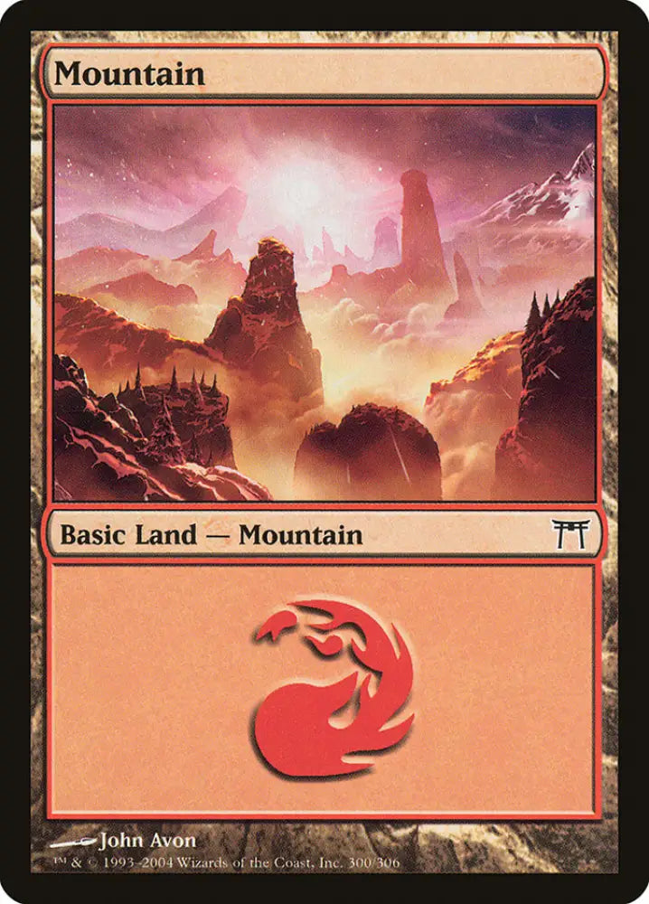 Mountain (300) [Champions of Kamigawa] - MTG Single