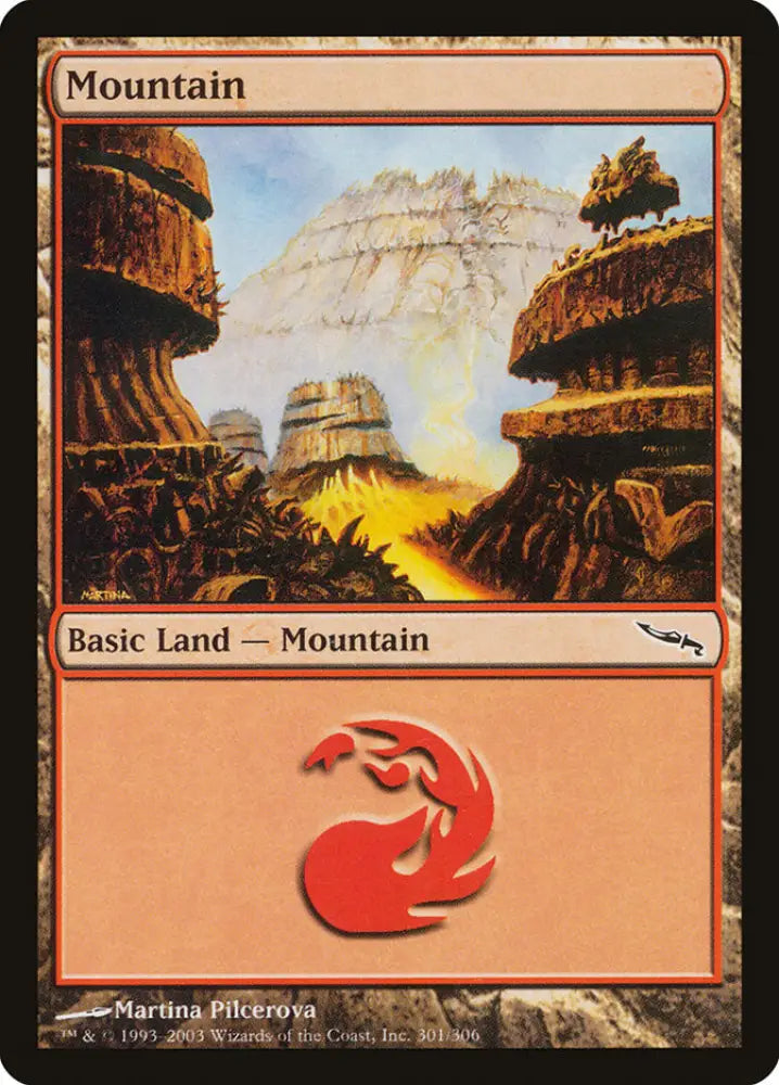 Mountain (301) [Mirrodin] - MTG Single