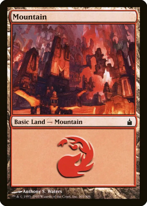 Mountain (301) [Ravnica: City of Guilds] - MTG Single