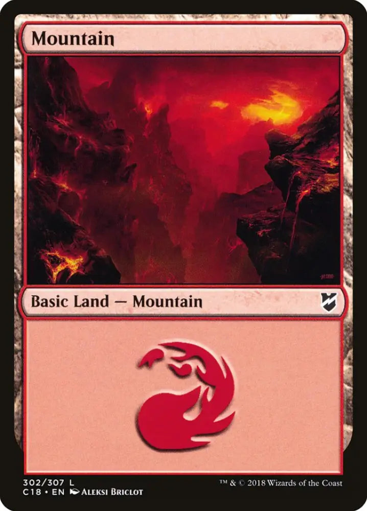 Mountain (302) [Commander 2018] - MTG Single