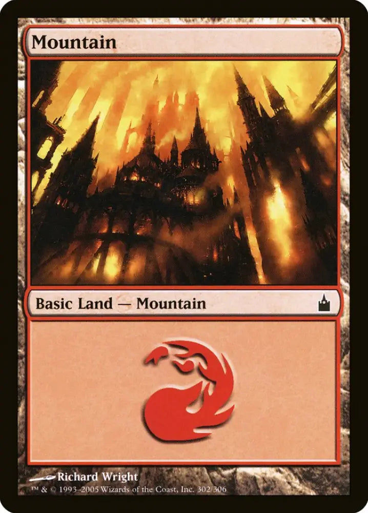 Mountain (302) [Ravnica: City of Guilds] - MTG Single