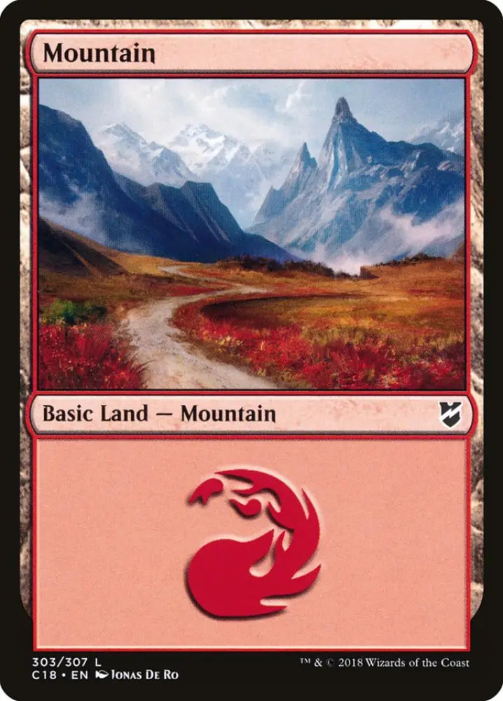 Mountain (303) [Commander 2018] - MTG Single