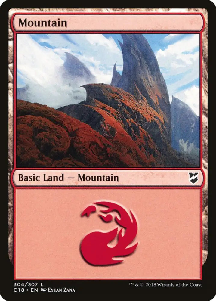 Mountain (304) [Commander 2018] - MTG Single