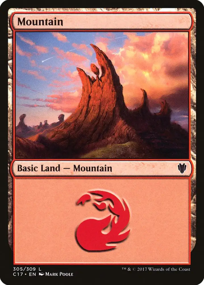 Mountain (305) [Commander 2017] - MTG Single