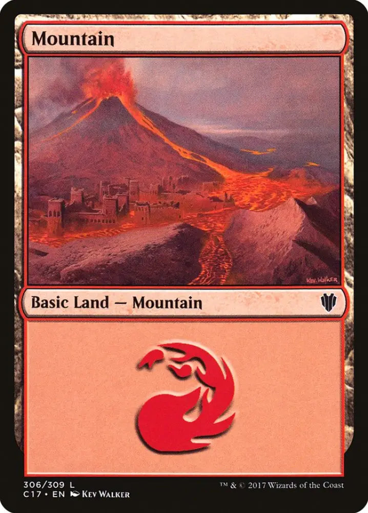 Mountain (306) [Commander 2017] - MTG Single