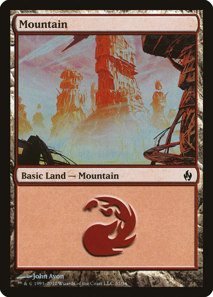 Mountain (31) [Premium Deck Series: Fire and Lightning] - MTG Single