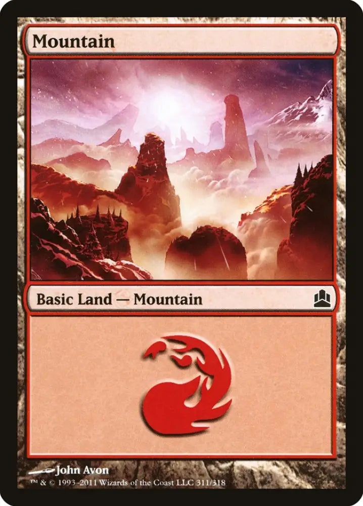 Mountain (311) [Commander 2011] - MTG Single