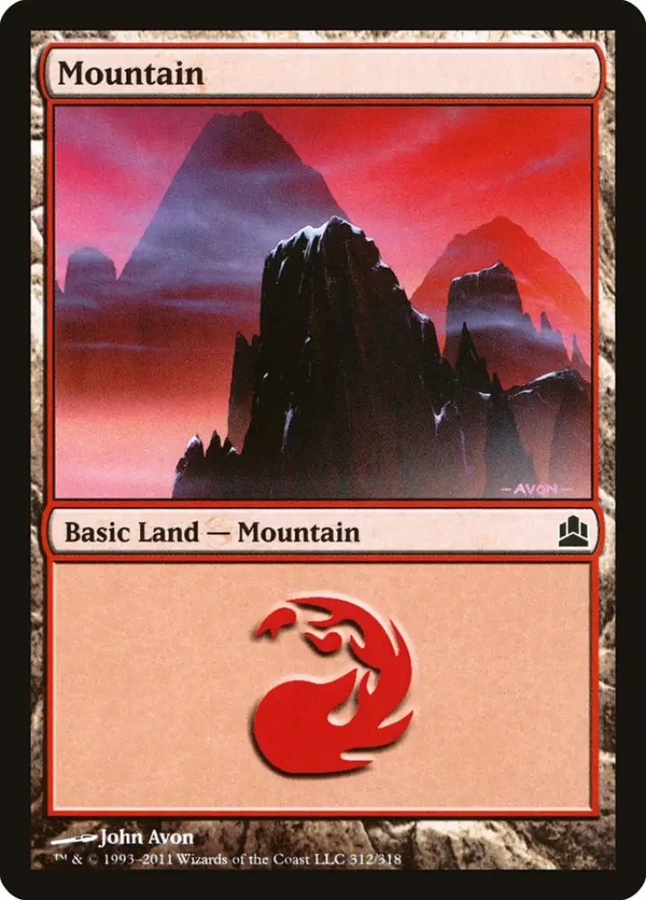 Mountain (312) [Commander 2011] - MTG Single