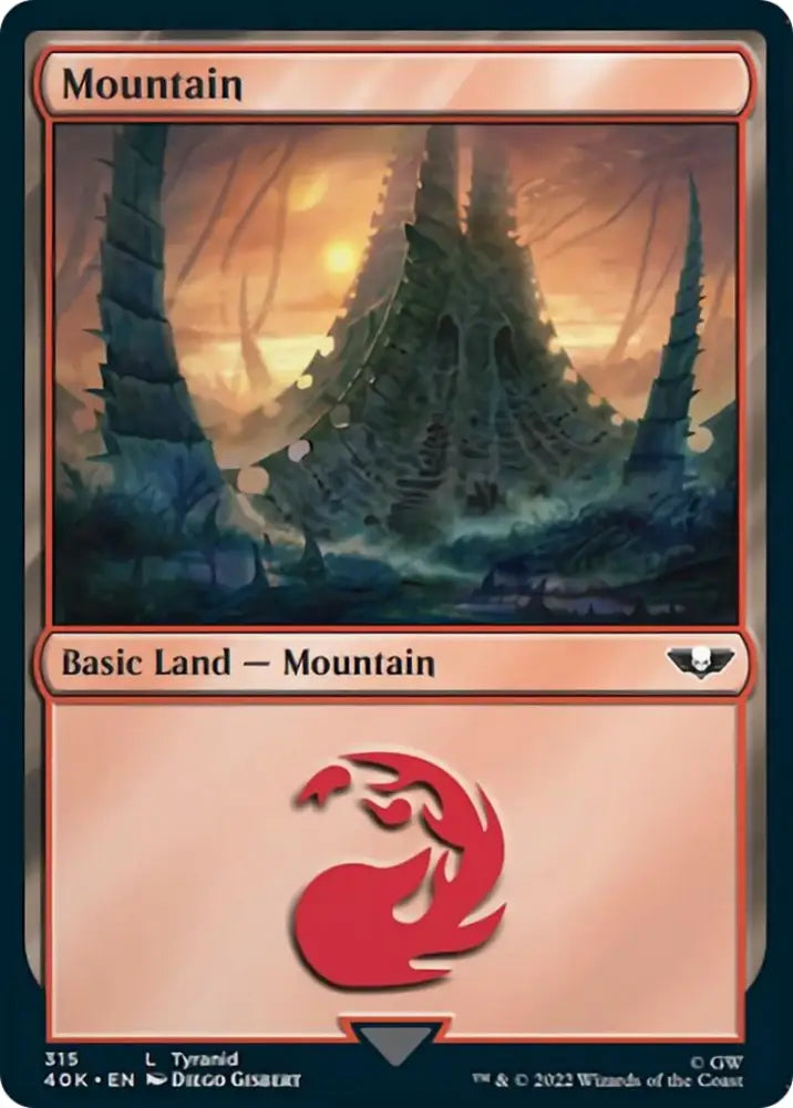 Mountain (315) [Warhammer 40,000] - MTG Single