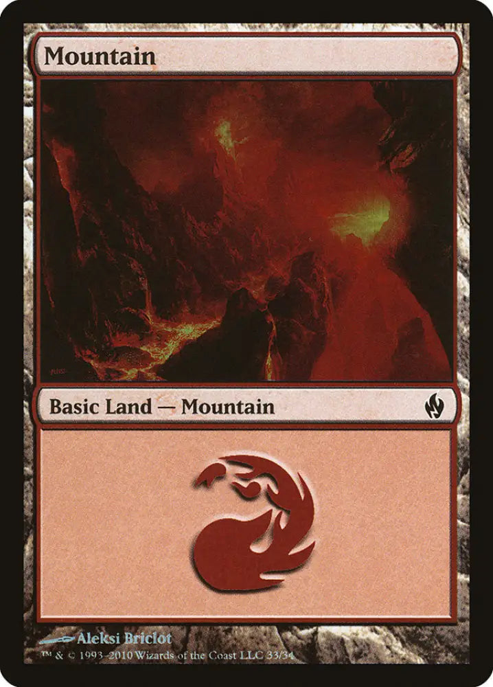 Mountain (33) [Premium Deck Series: Fire and Lightning] - MTG Single