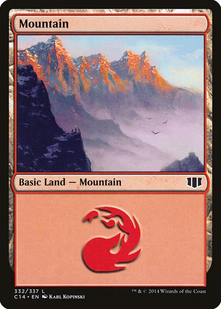 Mountain (332) [Commander 2014] - MTG Single