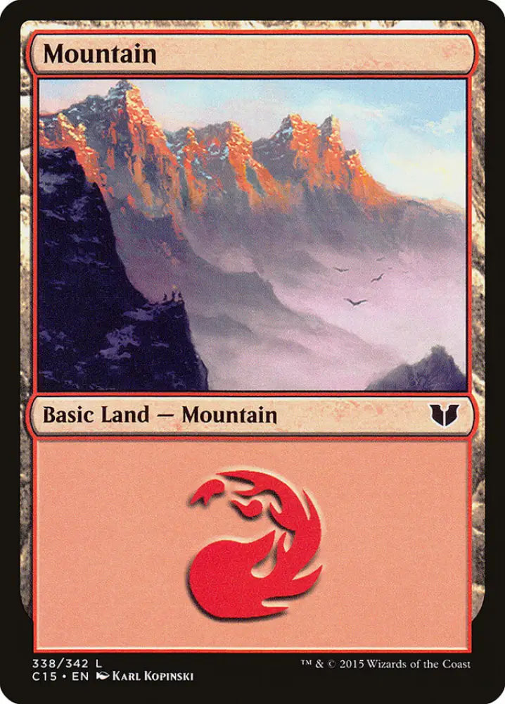 Mountain (338) [Commander 2015] - MTG Single