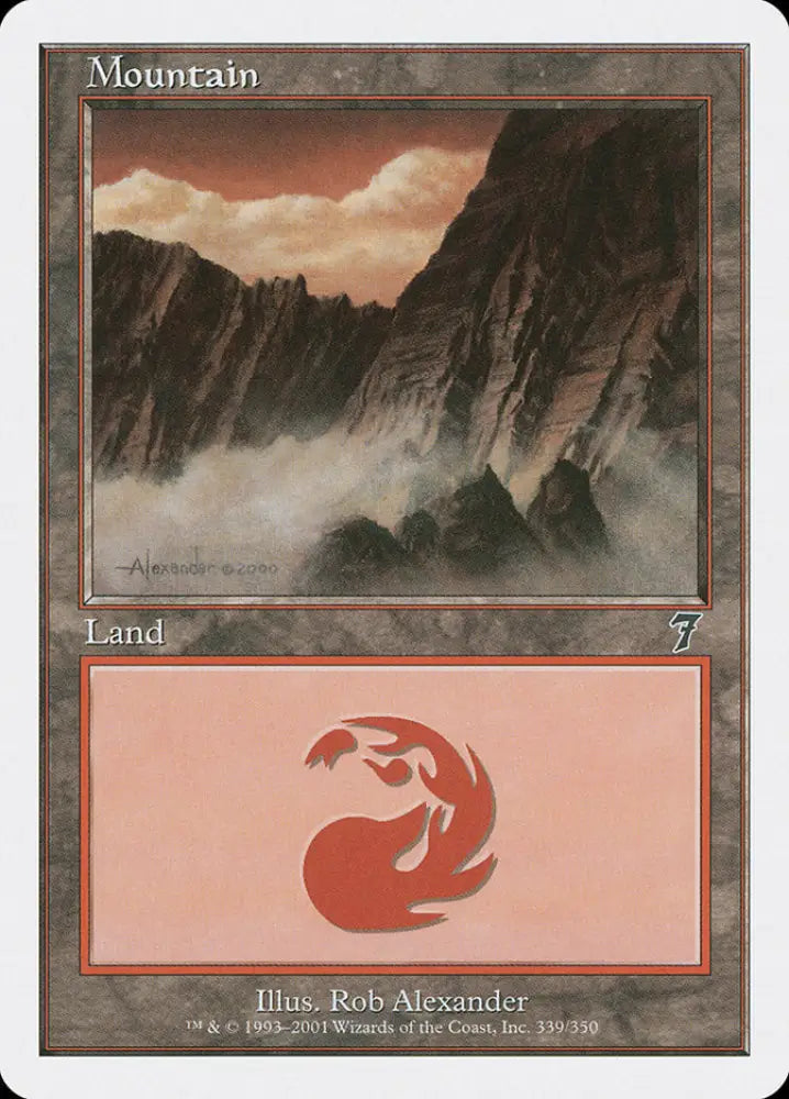 Mountain (339) [Seventh Edition] - MTG Single