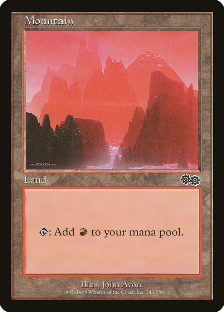 Mountain (343) [Urza’s Saga] - MTG Single