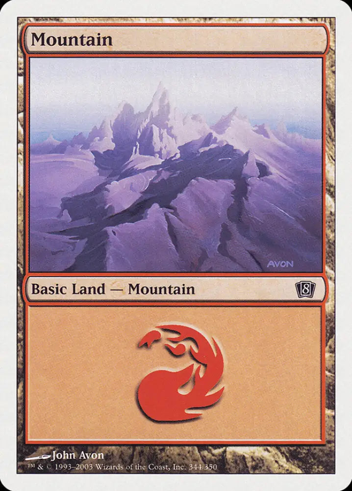 Mountain (344) [Eighth Edition] - MTG Single