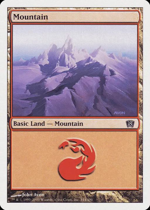 Mountain (344) [Eighth Edition] - MTG Single