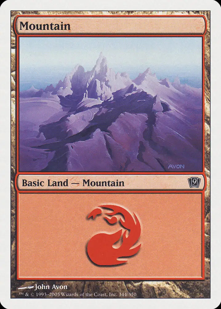 Mountain (344) [Ninth Edition] - MTG Single