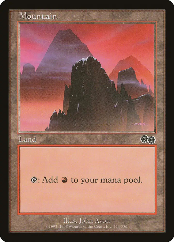 Mountain (344) [Urza’s Saga] - MTG Single
