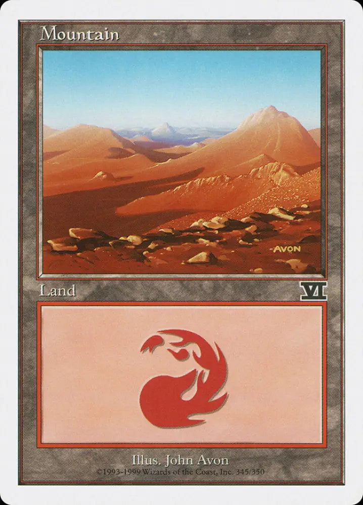Mountain (345) [Classic Sixth Edition] - MTG Single