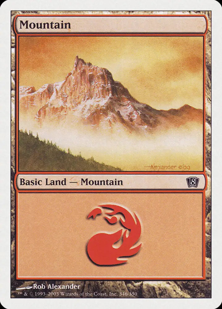 Mountain (346) [Eighth Edition] - MTG Single