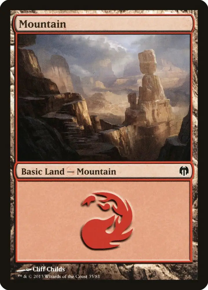 Mountain (35) [Duel Decks: Heroes vs. Monsters] - MTG Single