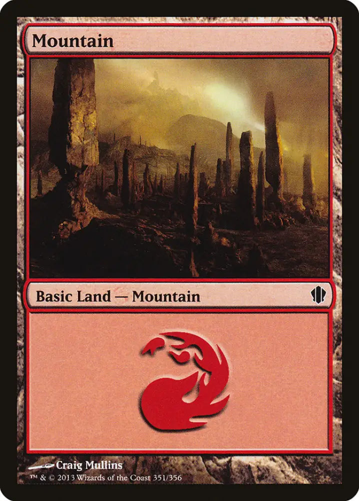 Mountain (351) [Commander 2013] - MTG Single