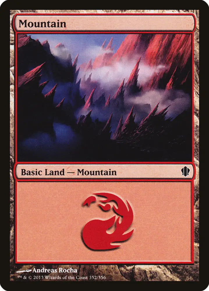 Mountain (352) [Commander 2013] - MTG Single